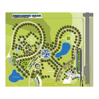 Planimetria general de parque metropolitano