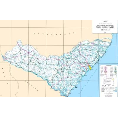 Mapa rodoviario de alagoas