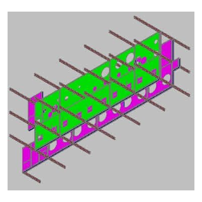 Estructura vigas h