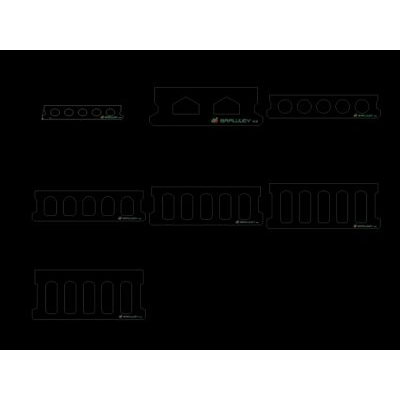 Bloques de losas huecas en auto cad variados