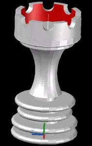 Torre de ajedrez 3d