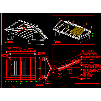 Detalle de armadura ligera torreon escalera