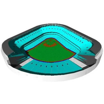 Estadio de basebol 3d