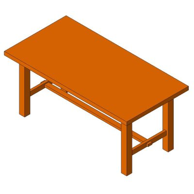 Classic 3D Wooden Table