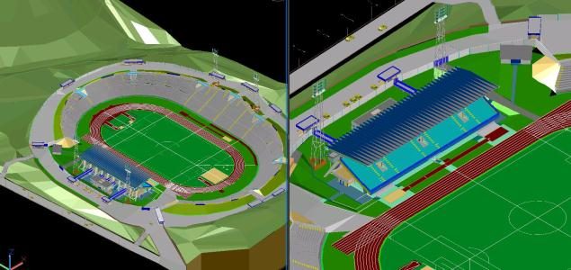 Nuovo stadio sportivo della città - 3d