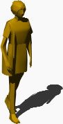 3D-gehende Frau