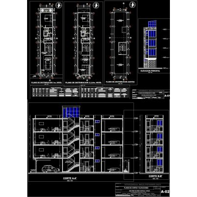 Vivienda Multifamiliar Completa de 4 Niveles