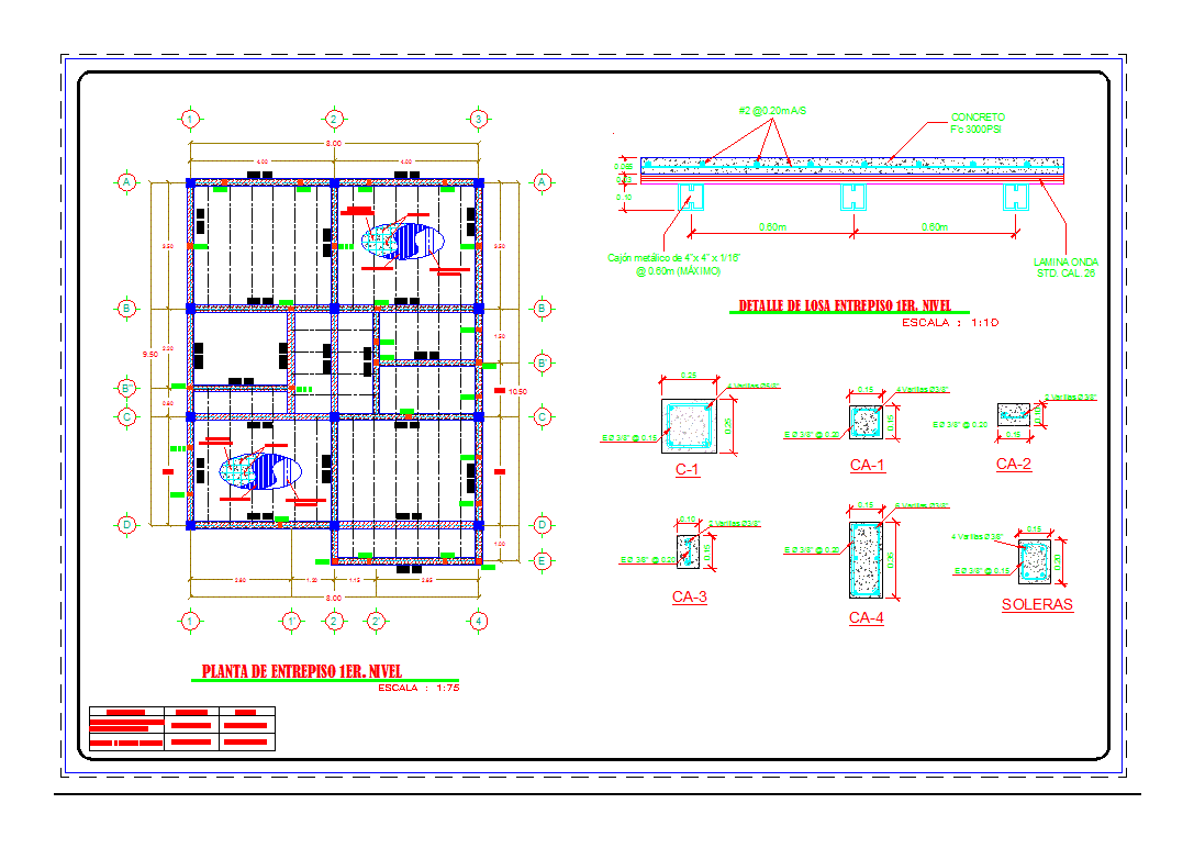 plan de la mezzanine