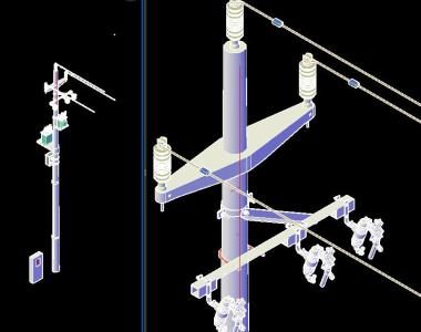 Assembly of measurement and substation in medium voltage 3d