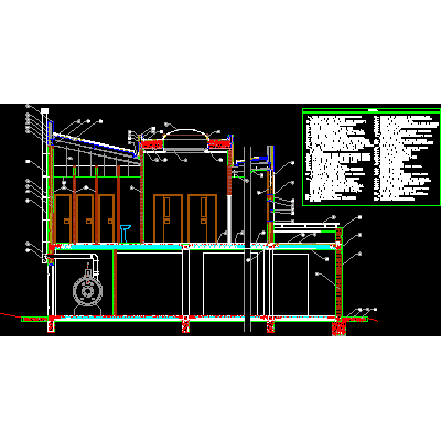 Corte de vivienda con especificacione