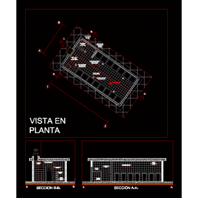 Planta y alzado cuarto de basura