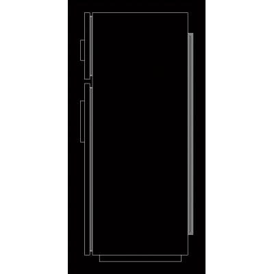 Vista Lateral de Refrigerador