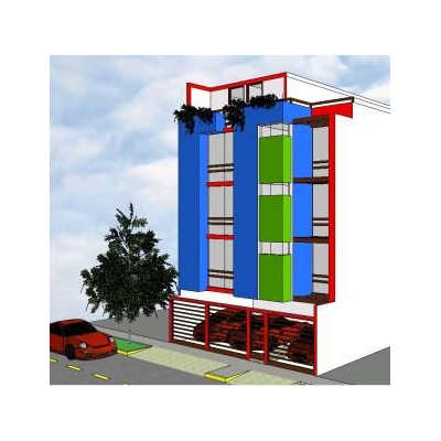 Edificio multifamiliar 3d