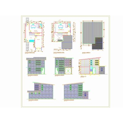 Plano de oficinas de 2 niveles