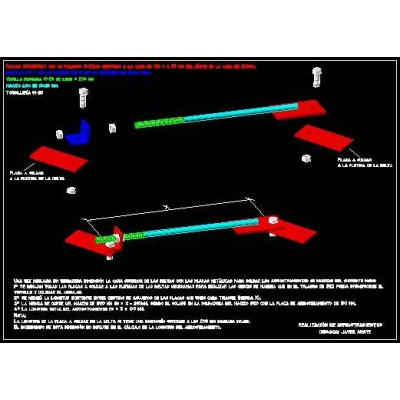 Detalle en 3-d y calculo de la longitud de un arriostramiento de cubierta