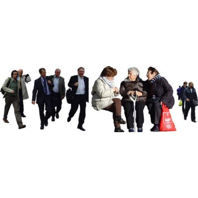 Persone che camminano e parlano