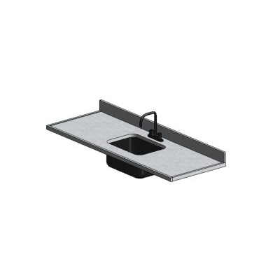 Bancada de cocina con cuba inox y mas