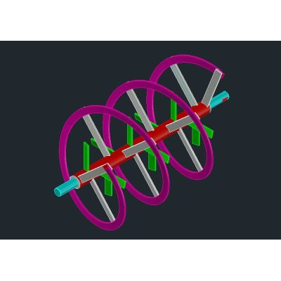 Espiral tipo cinta para batidor de grasa liviana 3d