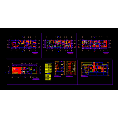 Plano de vivienda multifamiliar 6x20