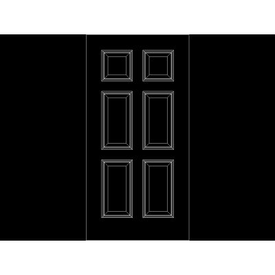 Diseno Clasico de Puerta en Alzado