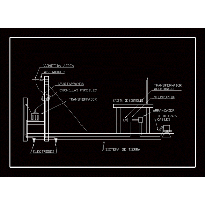 Branch with electrical substation