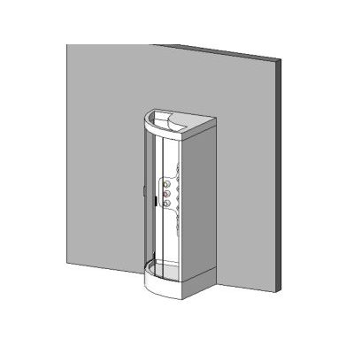 Ducha esquinera para modelado en revit