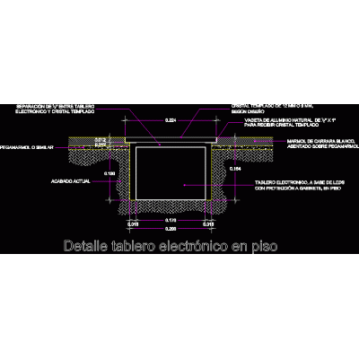 Tablero electronico de leds en piso