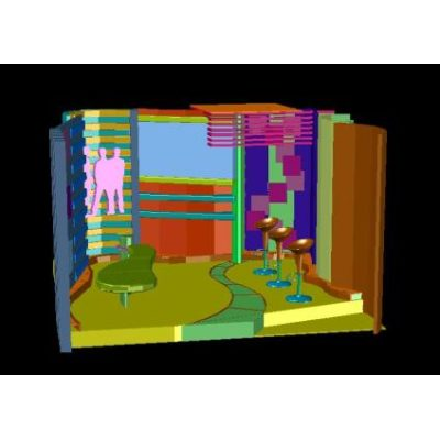 Estudio de tv en 3d