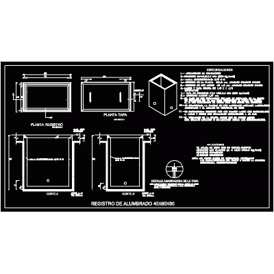 Registro de alumbrado 40x60x60 cm