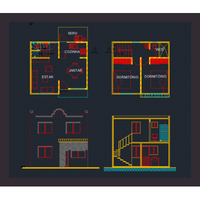 Casa habitación de dos niveles