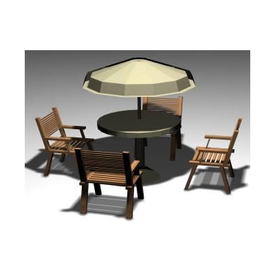 table with umbrella