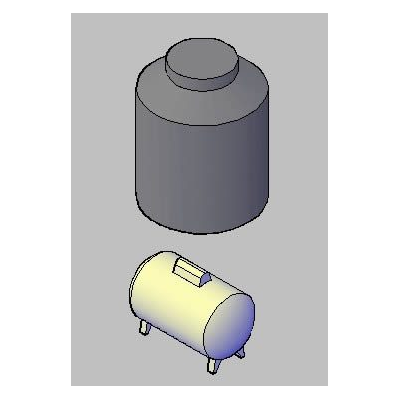 Tanque de gás - tanque de água
