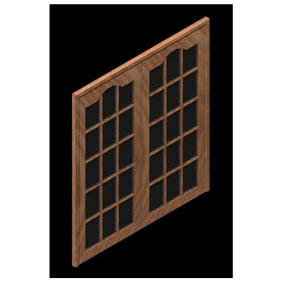 Puertas en 3d con materiales aplicados