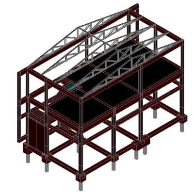 Estructura de edificio 3d
