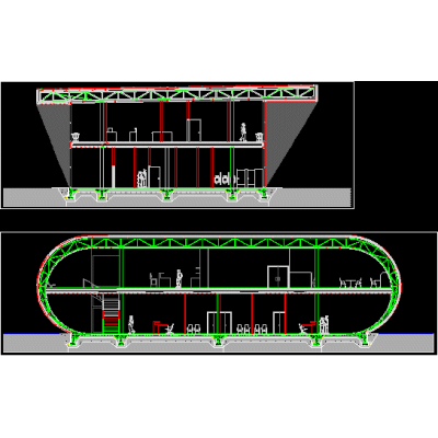 Estructura de acero con alucobond exterior