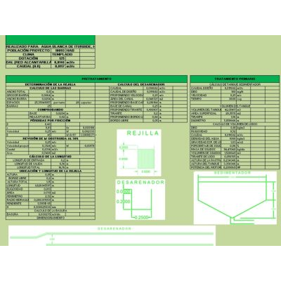 Planta de tratamiento de aguas residuales xls