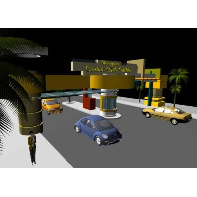 Portico de ingreso vehicular