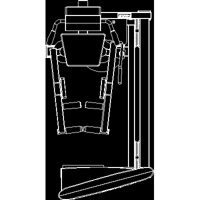 Maquinas en vista superior para salas de gimnasio