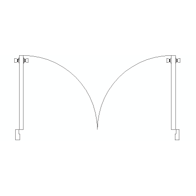 puerta doble en planta de 149 cm