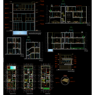 Architectural Plan for a 3-Level House