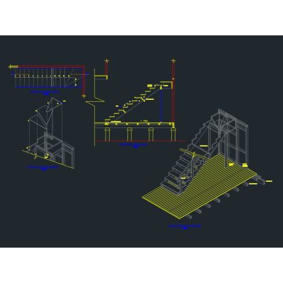 Diseño Detallado de Escalera de Madera