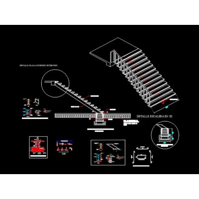 Escalera metalica en caracol de ancho 1.20 m+