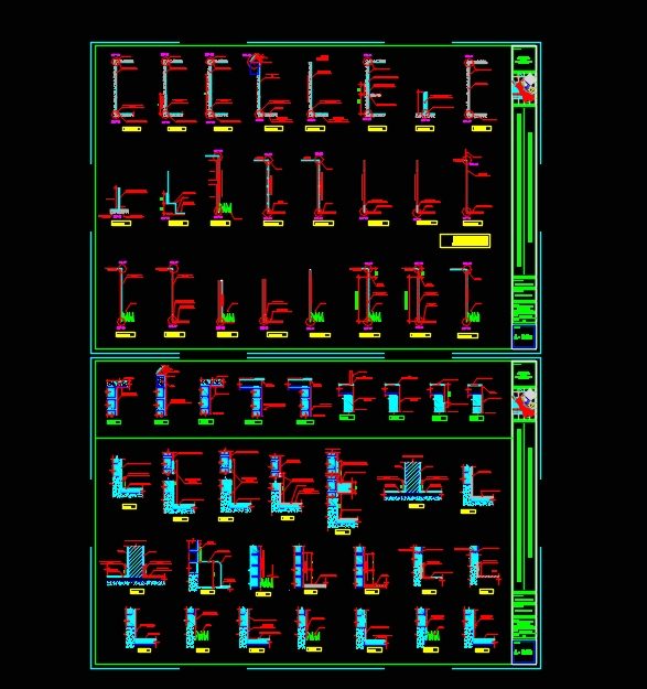 Detalles De Techos Pisos Exteriores Y Interiores En DWG | Librería CAD