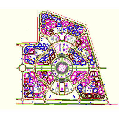 Plano urbano de ciudad