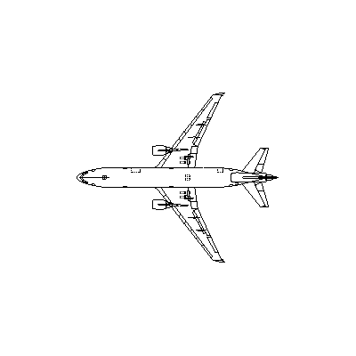 Plano Detallado de Avion Comercial MD-11