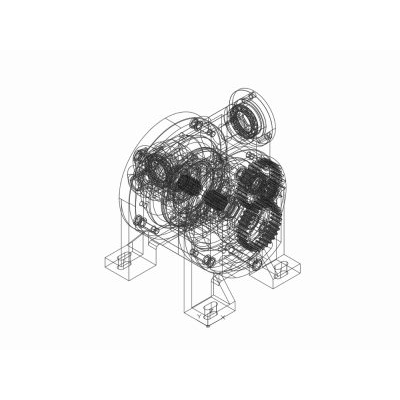 Modelo 3d variador de velocidad con diferencial