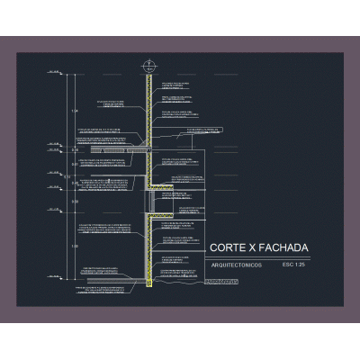 Corte x fachada