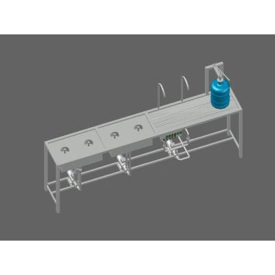 Mesa de llenado de bidones de agua potable