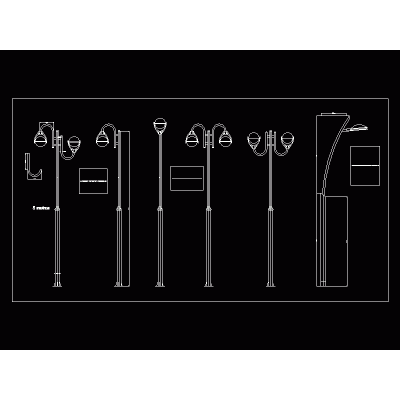Postes ornamentales iluminacion