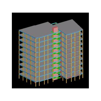 Estructura 3d condominio 10 pisos